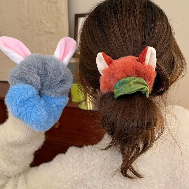 2024 Crazy Animal Series Judy Fox Nick ตุ๊กตาผมแหวนเชือกผมเครื่องประดับผม