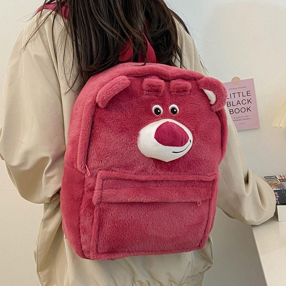 Hgougv656 กระเป๋าเป้สะพายหลังโรงเรียน, Hello Kitty Loopy Sanrio Plush กระเป๋าเป้สะพายหลัง, น่ารัก Cinnamoroll Capybara ความจุขนาดใหญ่ตุ๊กตาของเล่นกระเป๋านักเรียน