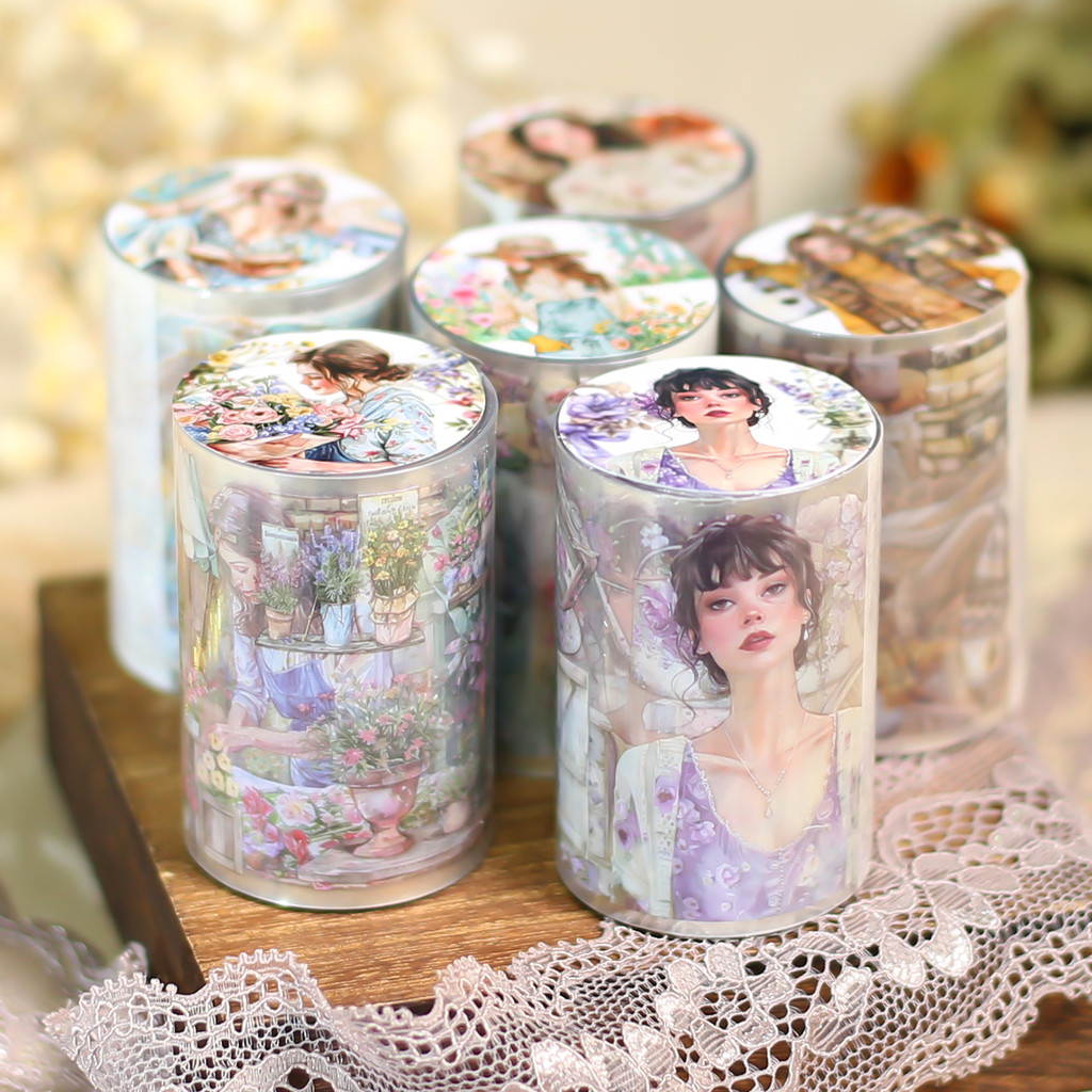 Journamm 60 มม.* 2 เมตร Scrapbooking หญิงเทปสติกเกอร์ตัวอักษรเทปตกแต่ง Collage Journaling DIY Scrapbooking เครื่องเขียน