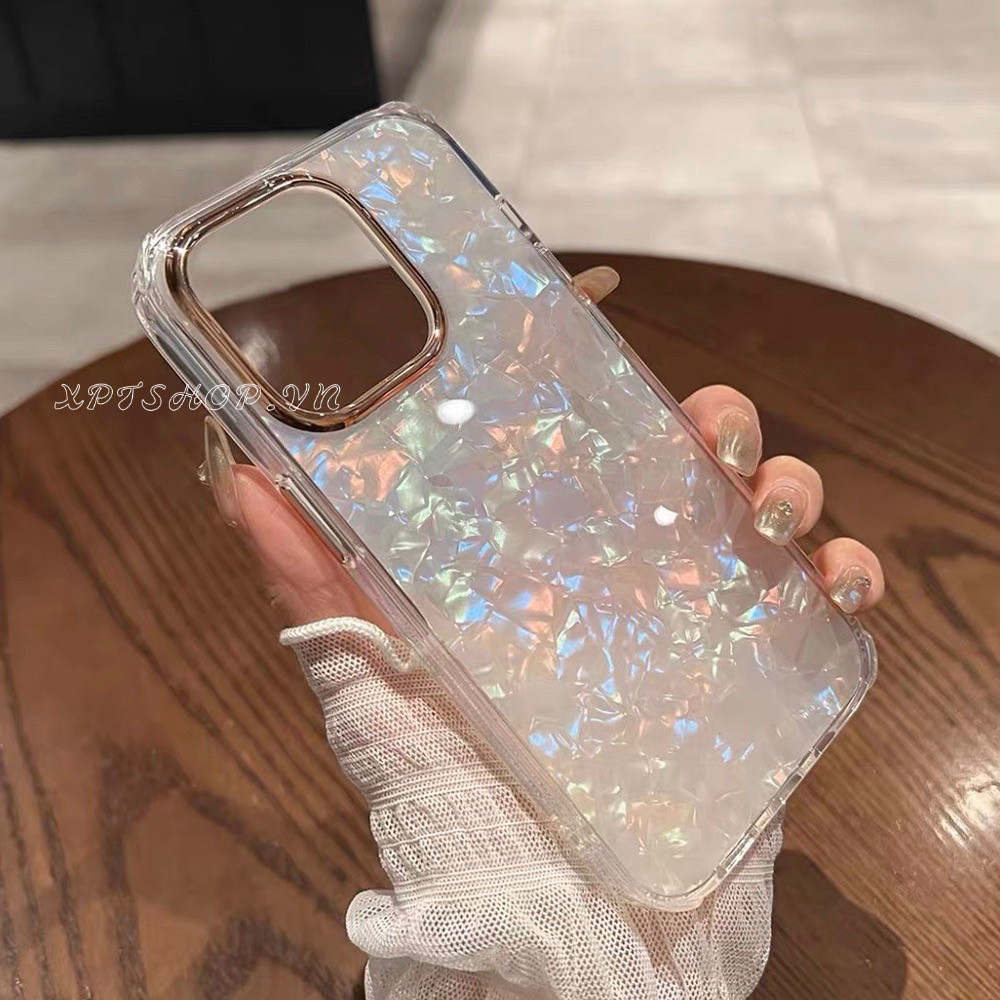 เลเซอร์เชลล์รูปแบบเคสโทรศัพท์สําหรับ iPhone 16 Pro Max 16 Plus 15 Pro Max 14 13 12 11 ProMax กันกระแทกป้องกันปลอก