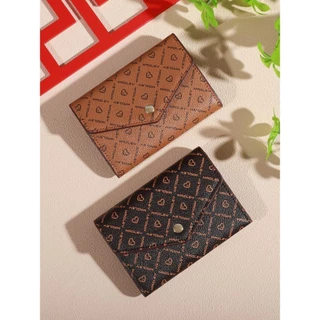 B-1166🔥กระเป๋าสตางค์ใบสั้น หนัง Pu พกพาสะดวก ขนาดเล็กแบบพกพา พร้อมช่องใส่บัตร สีสดใส แฟชั่นสําหรับสตรี -น่ารัก
