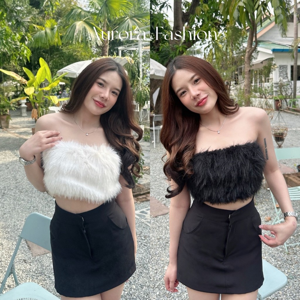 Aurora พร้อมส่ง (รูปถ่ายจากงานจริง) Tube Top เสื้อเกาะอก เกาะอกตัวยาวเกาะอกลูกไม้ เกาะอก เซกซี่มี M2128