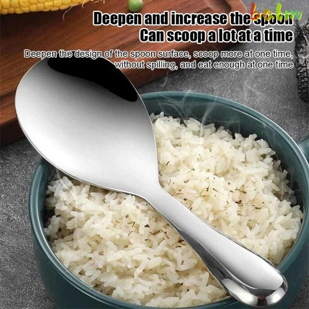 บาล์ม ช้อนข้าวไม่ติด, พลั่วข้าวสแตนเลสหนา, ช้อนข้าวในครัวเรือน
