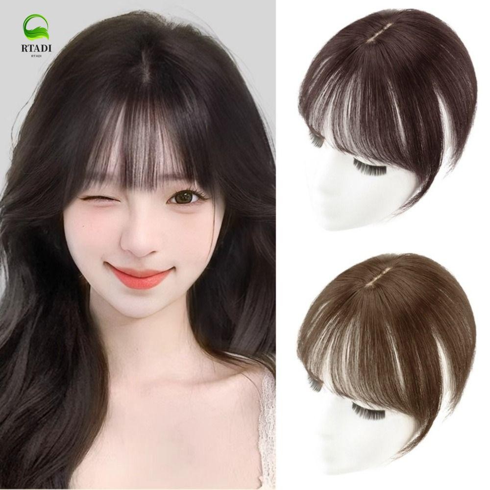 Rtadi 3D Air Bangs, Natural Hairpiece Top Hair Bangs, Patchwork วิกผมที่มองไม่เห็น Clurse Fringe ปลอม Bangs ผู้หญิง