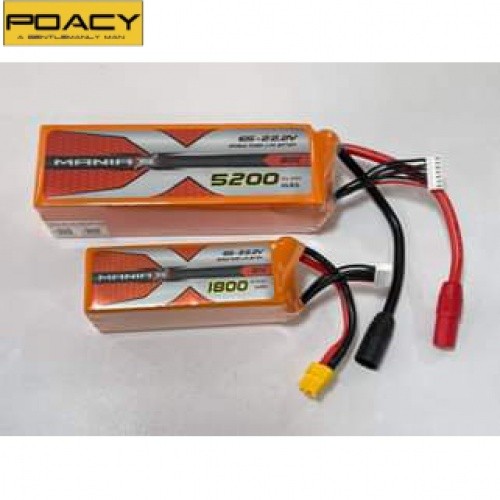✿[แบตเตอรี่ 6เซล] แบตลิโพ Maniax 6S 22.2V ตัวแรง 1800mah 2400mah 3600mah 5200mah 80C