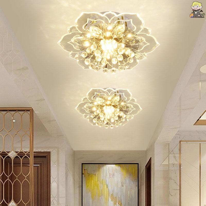 [CL] 20 ซม. 9W คริสตัลโมเดิร์น LED โคมไฟเพดานโคมไฟห้องโถงจี้โคมไฟโคมระย้า
 ไทย