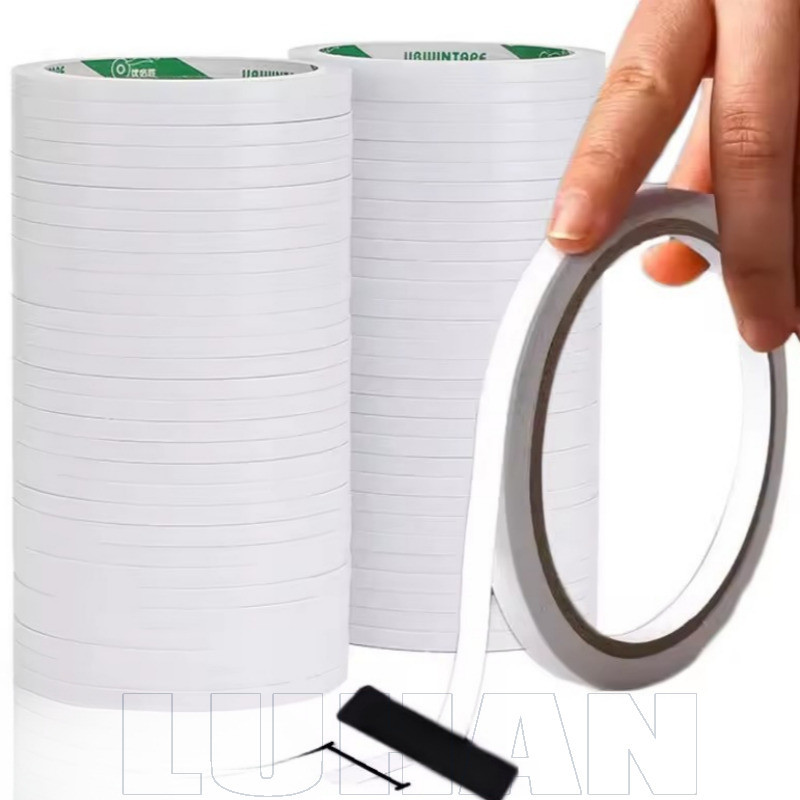 เทปกาวเหนียวกาวที่แข็งแกร่ง-8กว้างมือฉีกเทปสองด้าน-ขอบกล่องแถบปิดผนึก-ยึดหัตถกรรมกระดาษเหนียว-นักเรียนเครื่องเขียน