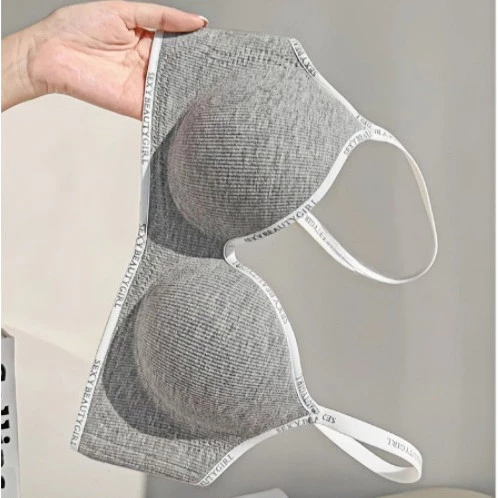 CherryLace 🤍เต้านมขนาดเล็ก Push-Up Bra บราไร้โครง บราตัวอักษร ป้องกันการหย่อนคล้อย ฟองน้ำ 5 ซม.