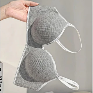 CherryLace 🤍เต้านมขนาดเล็ก Push-Up Bra บราไร้โครง บราตัวอักษร ป้องกันการหย่อนคล้อย ฟองน้ำ 5 ซม.