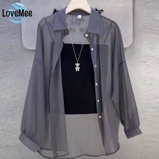 Women's Thin Cardigan New Fashion Casual Breathable Sunscreen Clothes Loose and Versatile Shirt Western Style Simple Top