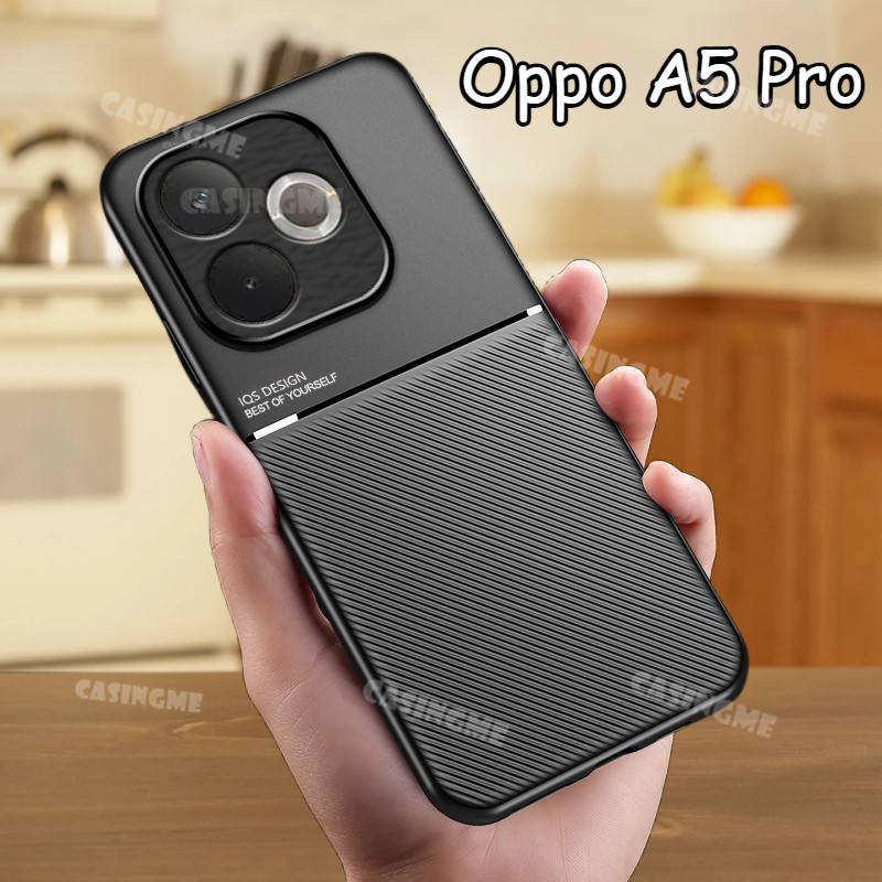 สําหรับOppo A5 Pro 5G 2025 เคสโทรศัพท์รถแม่เหล็กผู้ถือหนังปลอกOppo A5X Pro 5 x A5Pro 5A OppoA5Pro A 