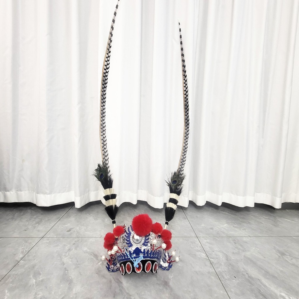 Feather Dance Props Feather Headdress Feather ขนไก่ Peking Opera Huadan Wild ไก่ฟ้า Feather Headdress อุปกรณ์เสริมผม Feather - รูปที่ 4
