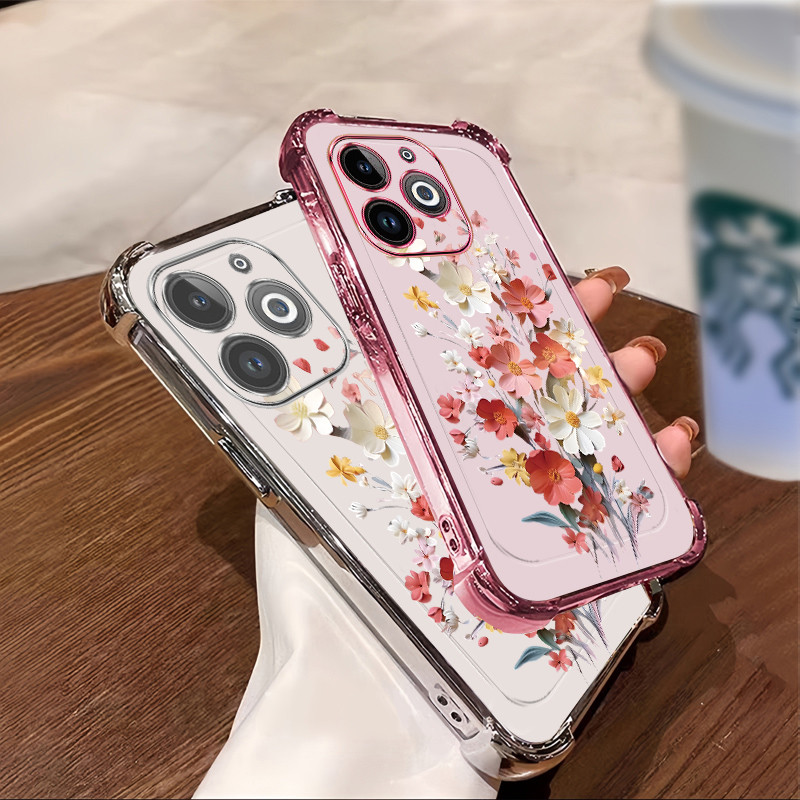 ปลอก itel A70 tecno spark 10 10C เคสโทรศัพท์สําหรับซิลิโคนใหม่สี่มุมป้องกันการตก hh