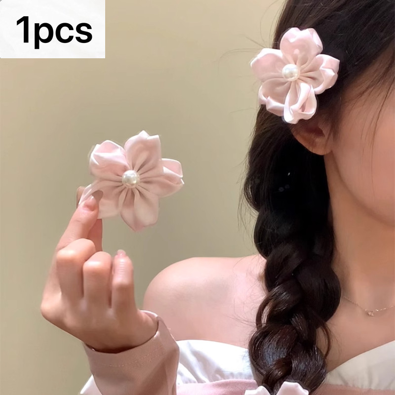 กิ๊บติดผมดอกซากุระสีชมพูซุปเปอร์นางฟ้าเข็มกลัดใช้คู่อารมณ์หวานทุกการแข่งขันคลิปหน้าม้าด้านข้าง
