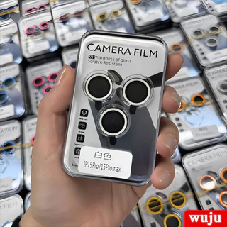 Wuju Full Cover luminous Camera Lens Protector สําหรับ iPhone 17 16 15 14 13 12 11 Pro Max Plus Air ตัวป้องกันเลนส์กล้อง