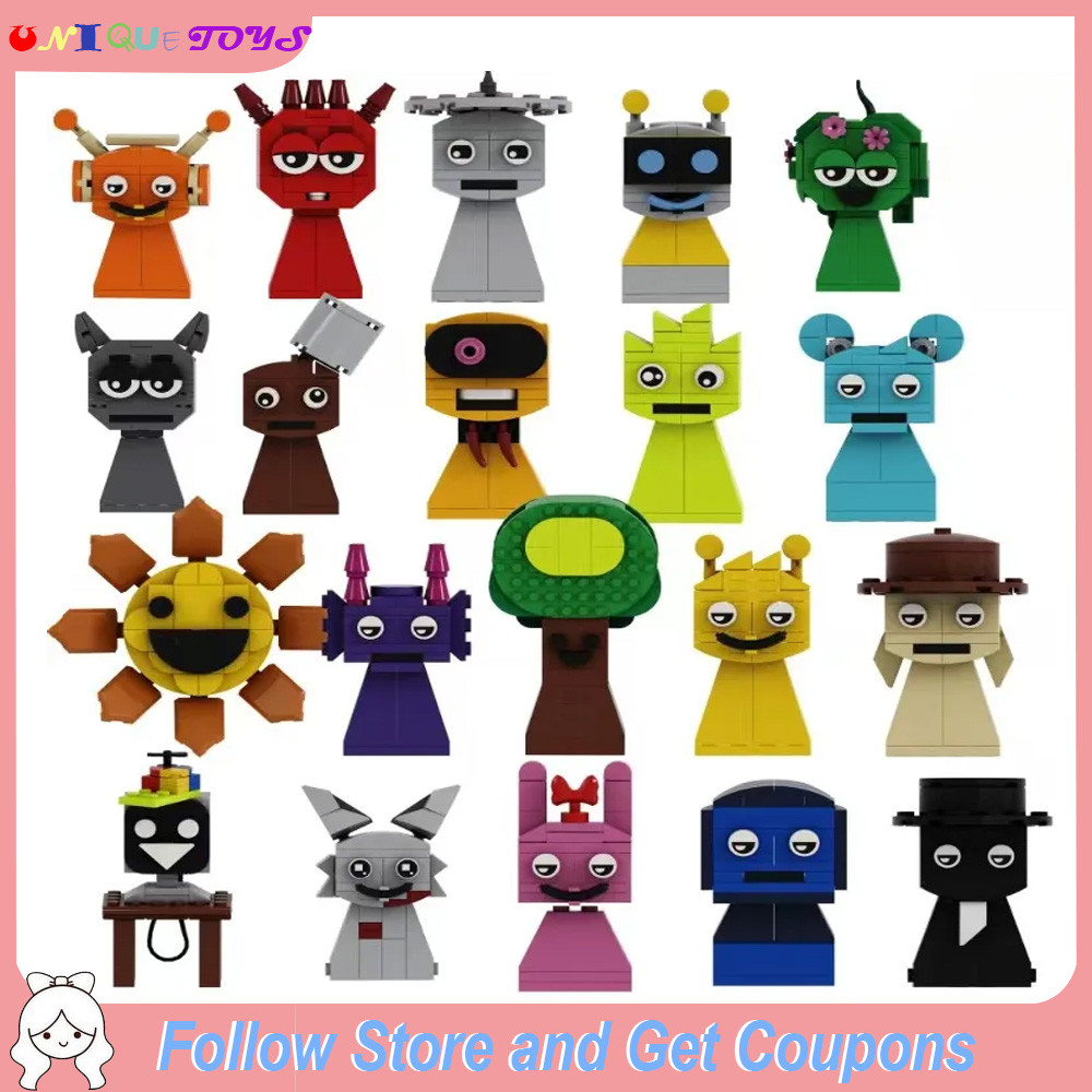 ของเล่นบล็อกตัวต่อ Sprunki จาก UNIQUETOYS ของเล่นเกม Sprunki Incredibox โมเดลของเล่นบล็อกสำหรับเด็ก