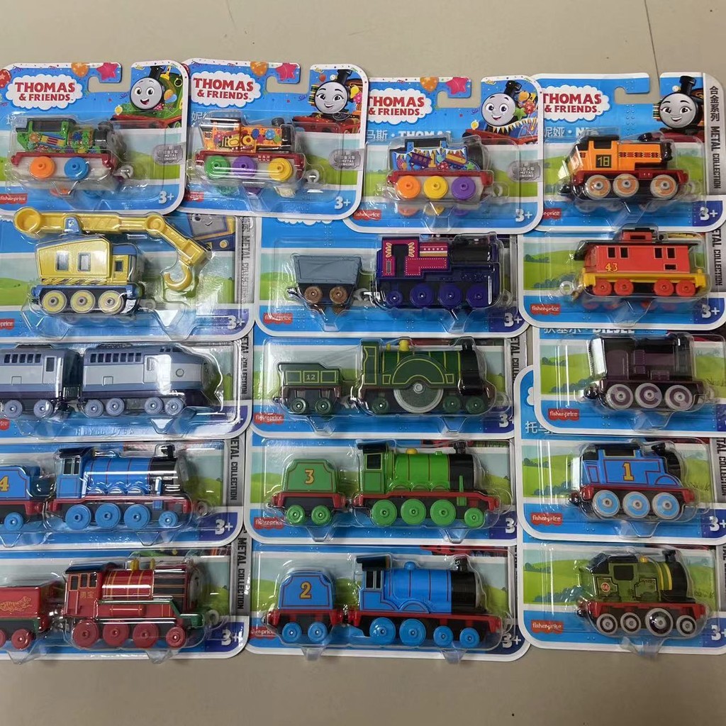 รถของเล่นความเฉื่อยของ Thomas and Friends Track Master Alloy Series สีสันสดใส Nia และ Percy