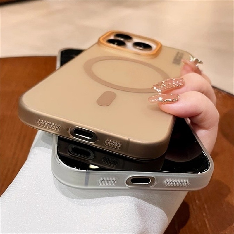 โปร่งแสง Matte เคสโทรศัพท์แม่เหล็ก สําหรับ Samsung Galaxy S25 S24 S23 S22 Plus S25 Ultra S25FE S24FE S23FE S21FE ฝาครอบซิลิโคนแข็งกันกระแทกบางเฉียบ - รูปที่ 7