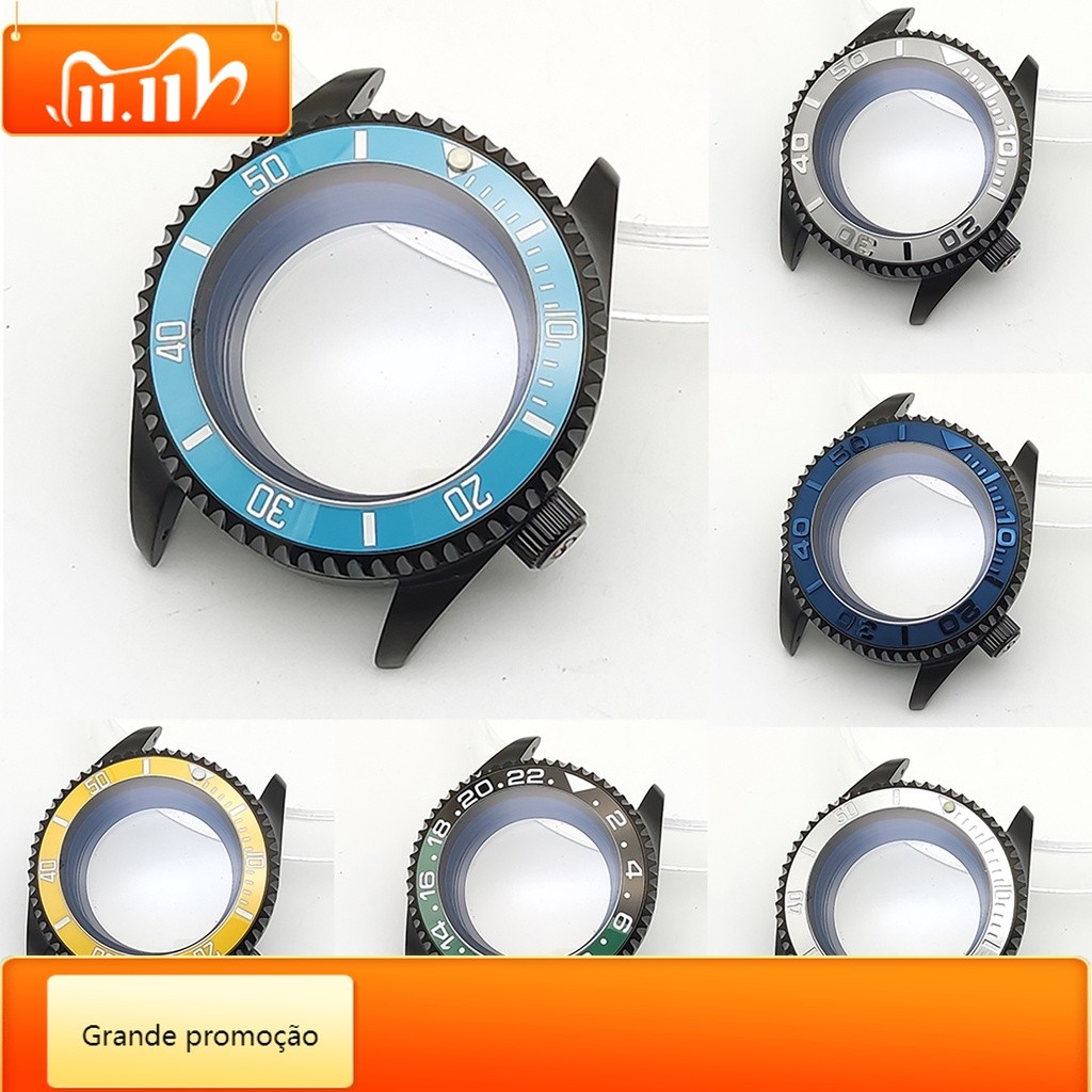 42MM Watch Case Sapphire Glass Stainless Steel Case สําหรับ SKX007 NH35 NH36 Movement