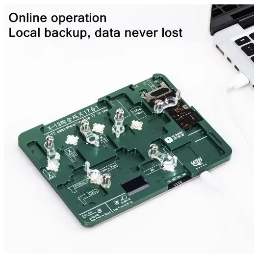 YCS 17in1 เครื่องทดสอบชิป EEPROM สําหรับ iPhone X 11 12 13Pro Max โทรศัพท์หน้าจอ OLED EEPROM Test อ่