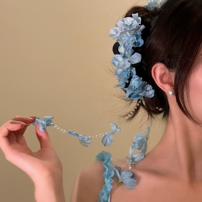 กิ๊บติดผม  กิ๊บดอกไม้   แฟชั่น องค์ประกอบพู่ วิธีการตัดหลากหลาย ขนาดใหญ่ - รูปที่ 3