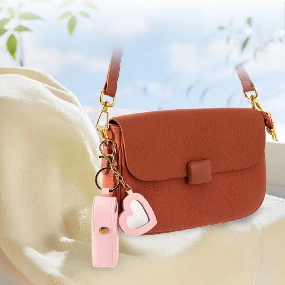 คุณมูต กระเป๋าลิปสติกแบบพกพา,มินิแพ็คเก็ตหนัง ปู่ ลิปสติกแต่งหน้ากระเป๋า,กระเป๋าเก็บอินเทรนด์กระเป๋าอเนกประสงค์จี้เดินทางหัวใจกระจกพวงกุญแจผู้หญิงสาวของขวัญ - รูปที่ 2