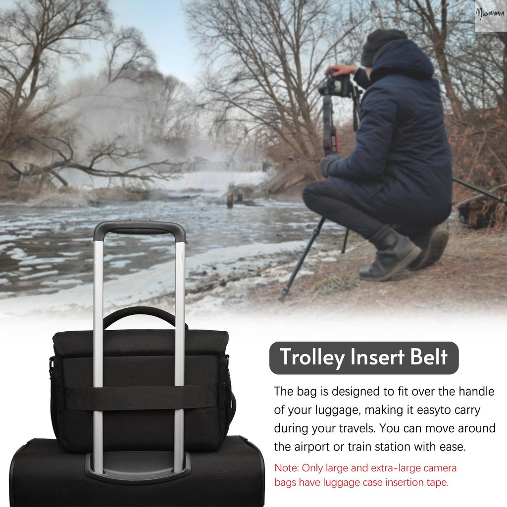 Cwatcun กระเป๋ากล้อง Travel Camera กระเป๋าสะพายกันน้ํา Shock-proof กระเป๋ากล้องสําหรับ Mirrorless กระเป๋ากล้อง Muswn-1