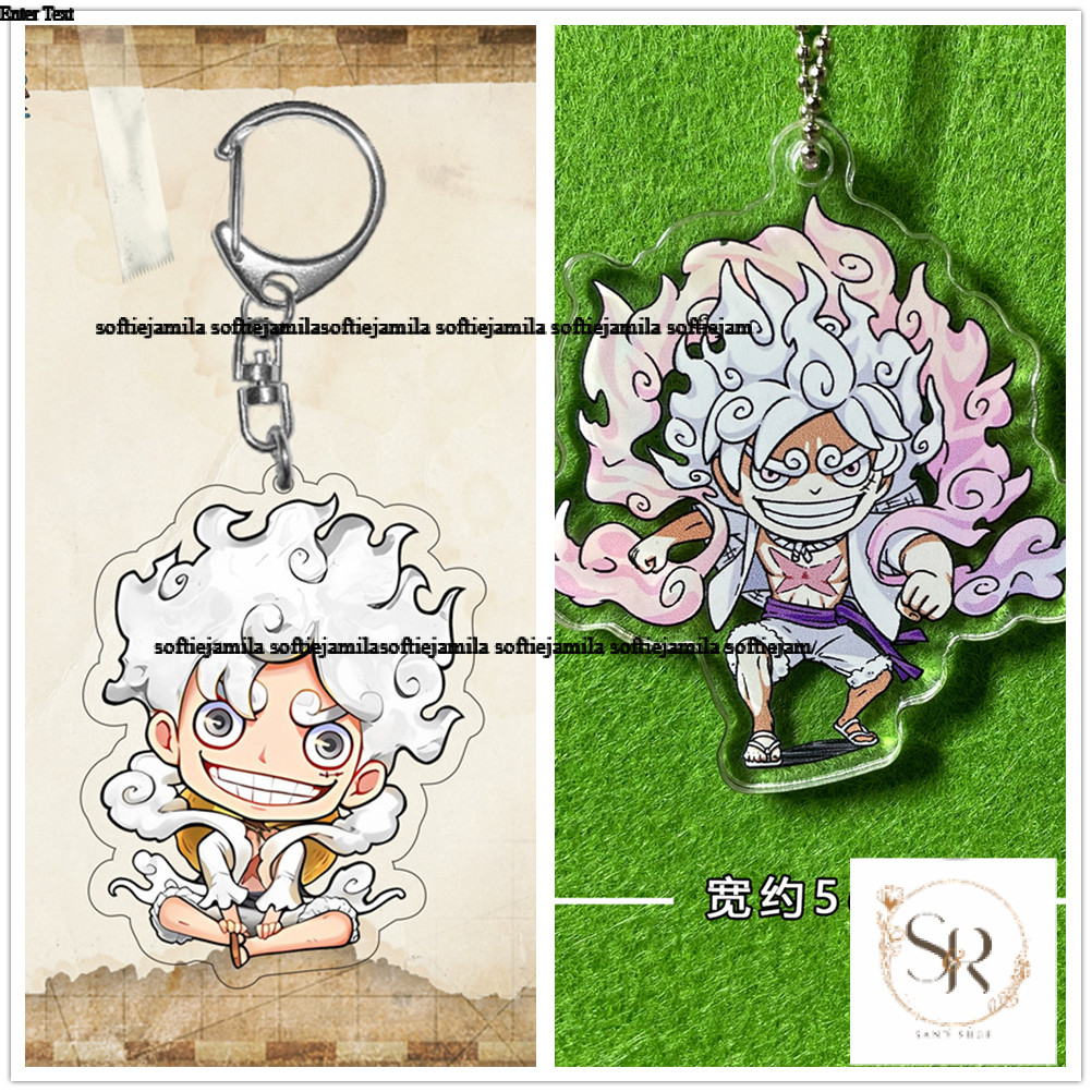 อะนิเมะ one piece nika luffy จี้อะคริลิคพวงกุญแจ keyring คอลเลกชันคอสเพลย์ของขวัญใหม่