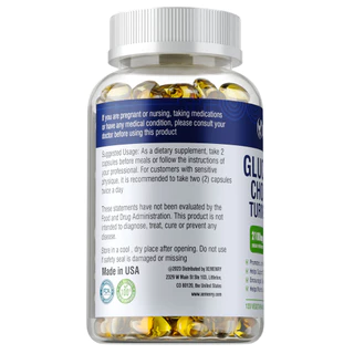 Xemenry - Glucosamine Chondroitin Veggie Caps - อาหารเสริมซัพพอร์ตร่วม สารต้านอนุมูลอิสระ MSM กํายานขมิ้น All-in-One Ingredient
