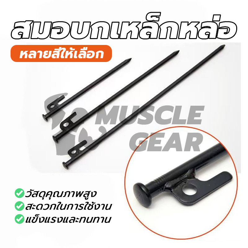 (5 ชิ้น) สมอบกเหล็ก สมอบกเหล็กหล่อ แค้มป์ปิ้ง สมอบกเต็นท์ tent pegs การตั้งแคมป์ สมอบก เหล็กหล่อ