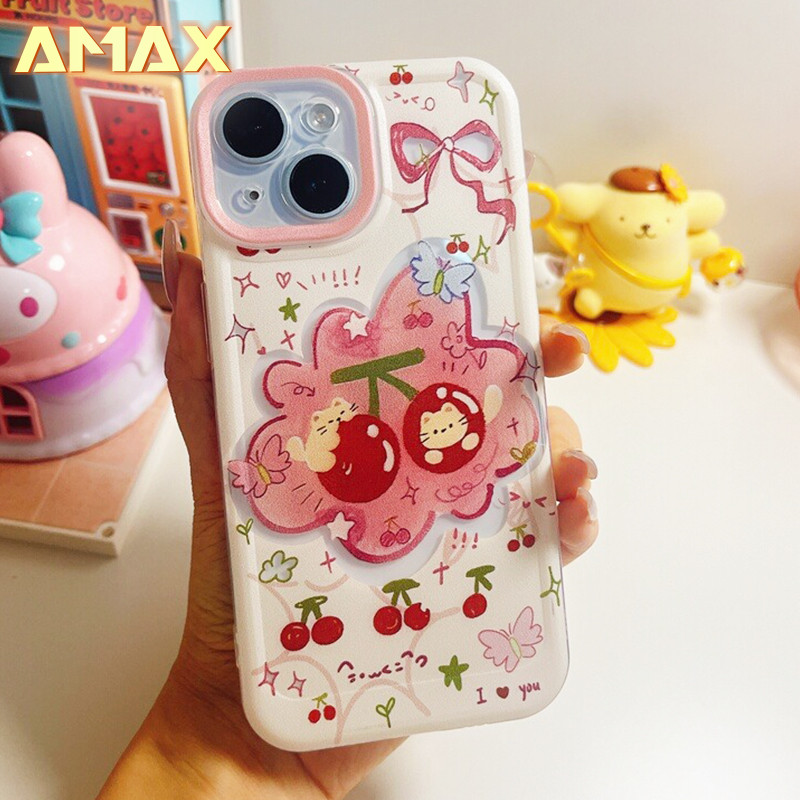 น่ารัก Bowknot Cherry Cat เคสโทรศัพท์สําหรับ Infinix X6511 X6511E X6823 X680 X680B X657B X665 X665B 