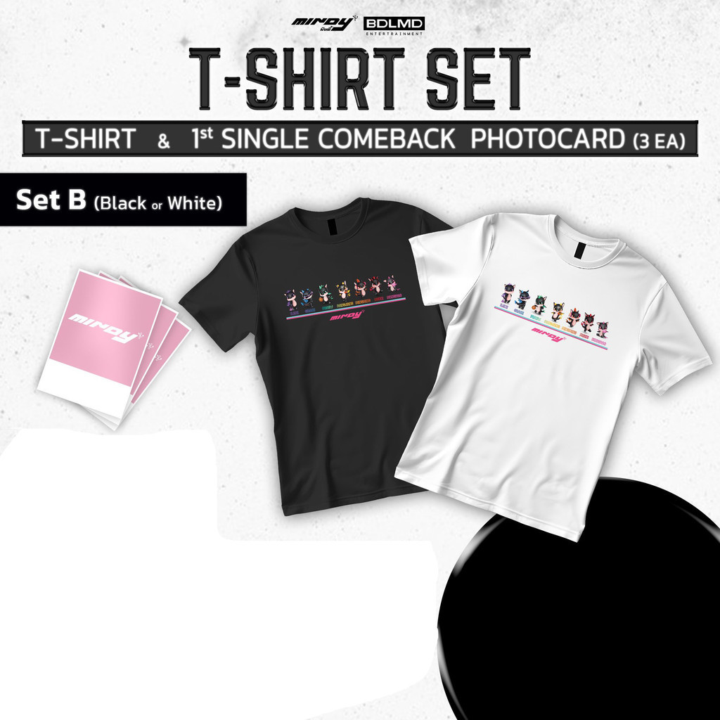 NEW เสื้อยืด Mindy girl group เสื้อยืดเกิร์ลกรุ๊ปซิงเกิ้ล Multiple styles oversize T-SHIRT set #SH005F ผ้าฝ้ายนุ่มสบายSi