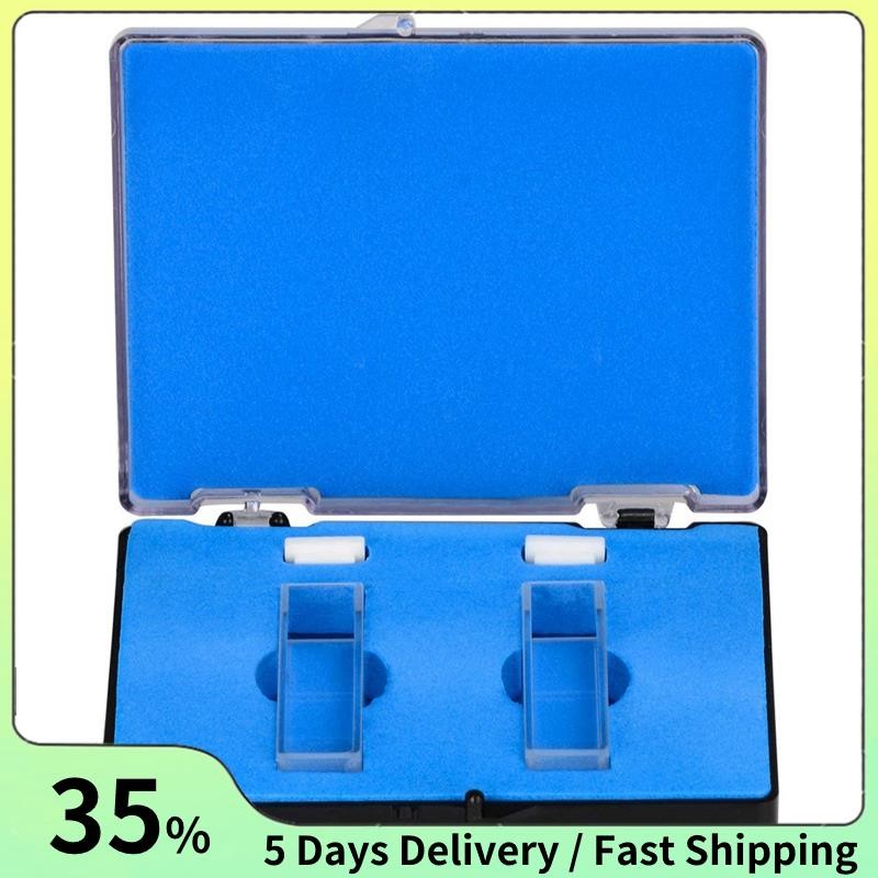 Quartz Cuvette,Spectrophotometer Cuvettes ความยาวเส้นทาง 10 มม., ความสูง 45 มม., ความจุ 3.5 ML - 2 ช