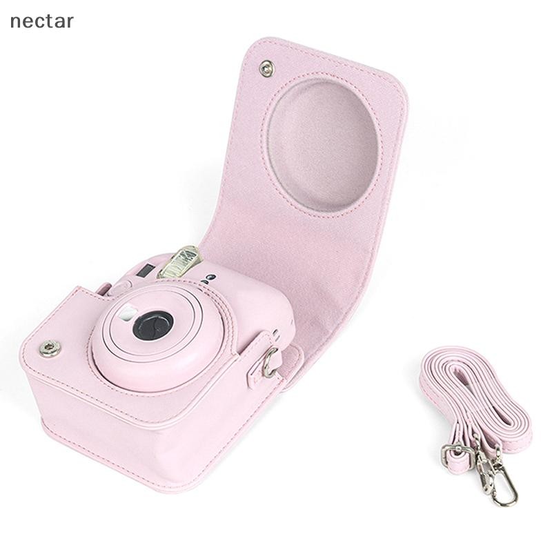 Tar สําหรับ Instax Mini 12 กล้อง PU เคสป้องกัน Trave กระเป๋าพร้อมสายคล้องไหล่ N