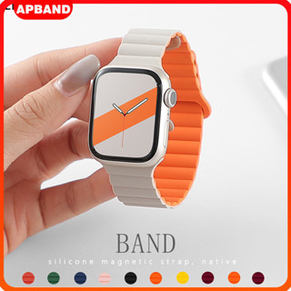 แหวนแม่เหล็กสายซิลิโคนสำหรับ Apple Watch Ultra/SE 3 2 49 46 …