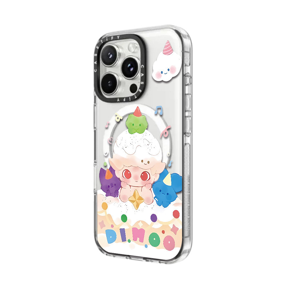 Bubble Mart Angel Baby POP Mart แกะสลักchristmas treeอะคริลิคแม่เหล็ก hard สําหรับ iPhone 16 15 14 13 12 11 Pro MAX Plus creative โปร่งใสกันกระแทกป้องกัน TiFY ฝาครอบ