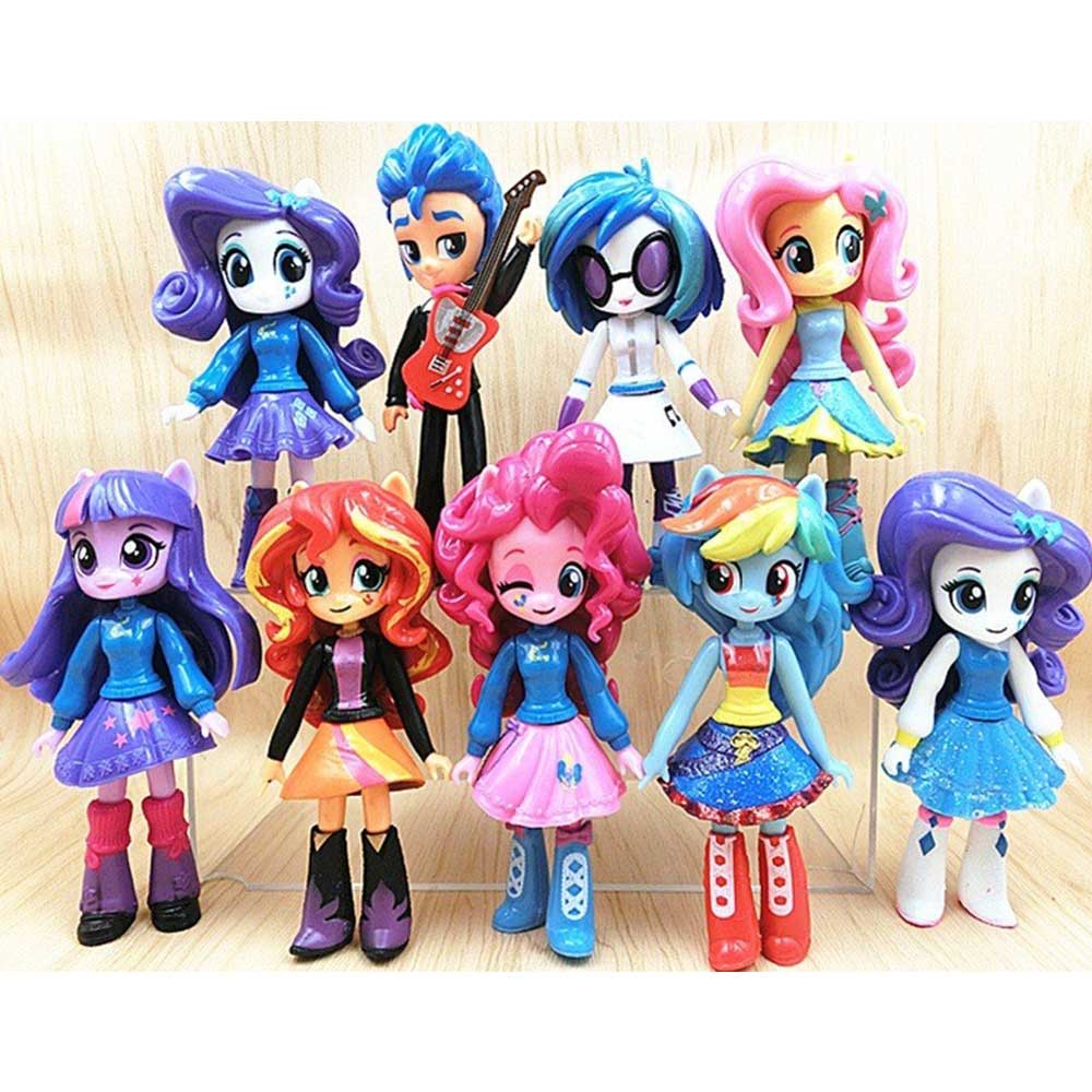 9PCS My Little Pony Girls Figures Collection Minis Dolls Kid Toy Gifts
