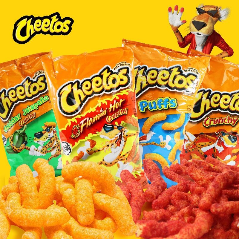 อเมริกัน Cheetos ข้าวโพดบน Cob ชีสแถบกรอบพริกไทยร้อนหยาบ Cob Puffed Cheetos ขนมขบเคี้ยว Cheetos นําเ