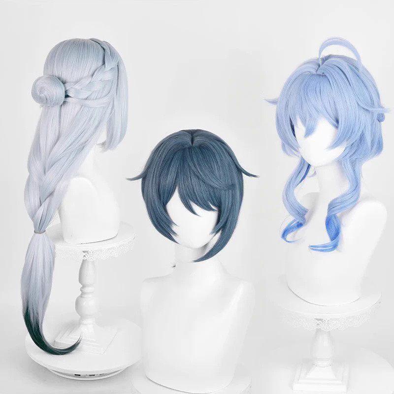 Lantern Rite Ganyu Cosplay Wig Shenhe Xingqiu Cosplay Wig Anime Cosplay Hair Heat Resistant Syntheti