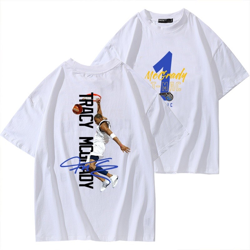🔥ปกติ✨ ✨✨[Yootaaa] เสื้อยืดแขนสั้น ผ้าฝ้าย ทรงหลวม ลาย NBA T-Mac Tracy McGrady สไตล์ฮิปฮอป 2022 🔥
