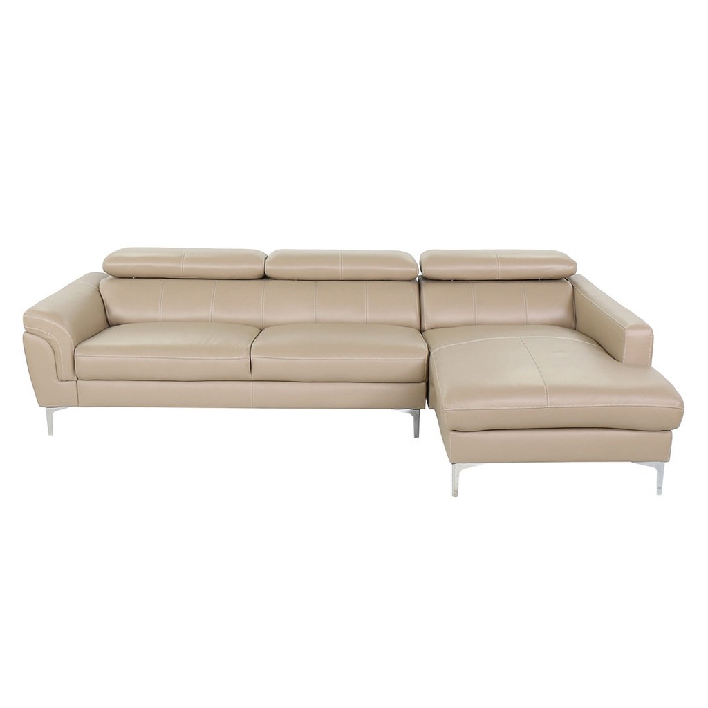 SB Design Square โซฟาเข้ามุมขวา รุ่น Geezer สีน้ำตาล (269X178X72 ซม.)  แบรนด์ SB FURNITURE