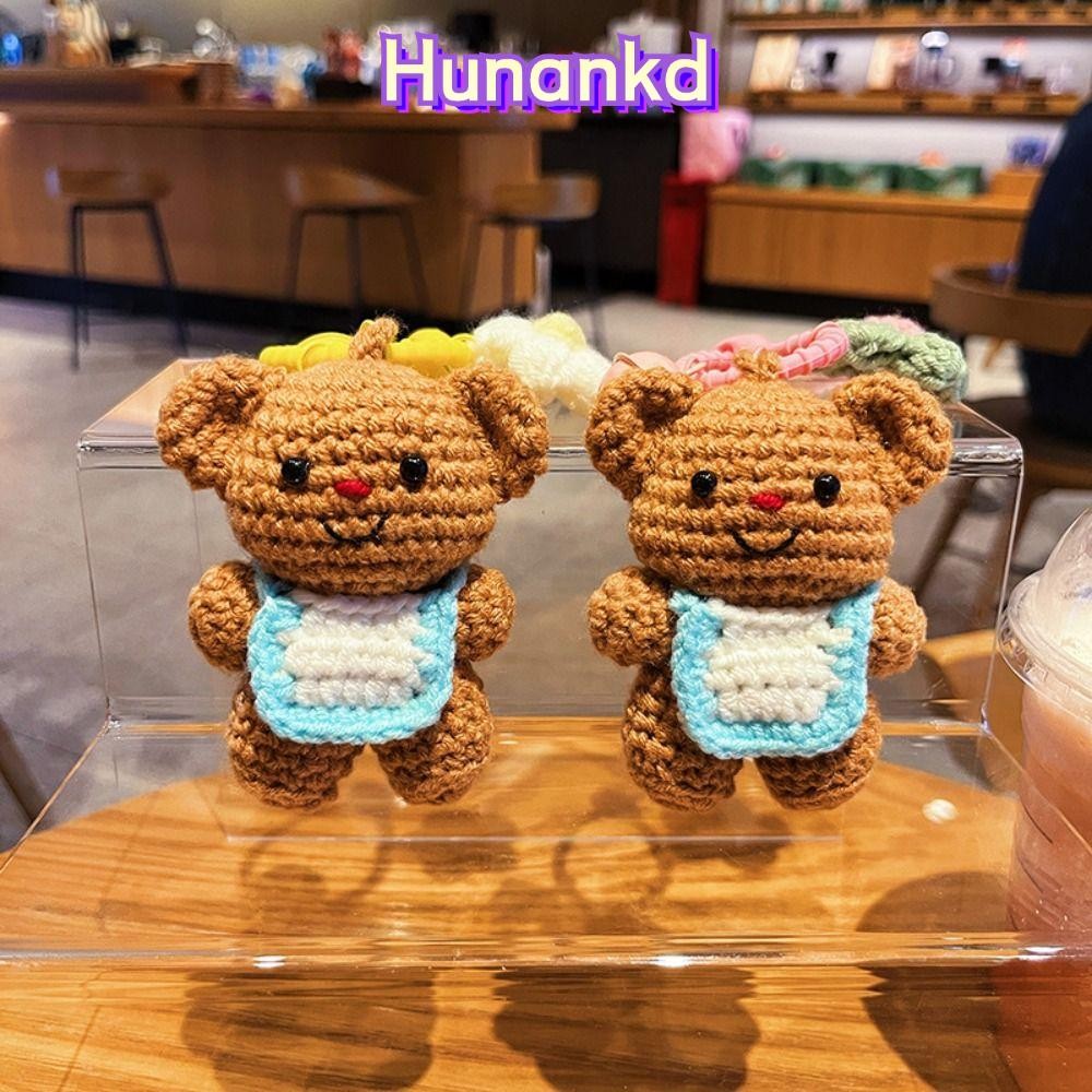 Huan จี้หมีเนย,ตุ๊กตาตุ๊กตาพวงกุญแจหมีเนย,น่ารักการ์ตูนแขวนเครื่องประดับกระเป๋าเป้สะพายหลังพวงกุญแจอุปกรณ์เสริมกระเป๋า