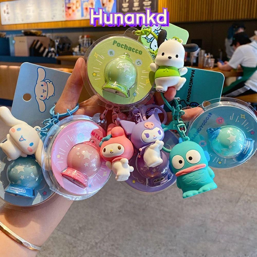 พวงกุญแจ HUAN, จี้ Kuromi Pochacco My Melody, เครื่องประดับแขวนการ์ตูน Sanrio พวงกุญแจระยิบระยับ, อุปกรณ์เสริมกระเป๋า