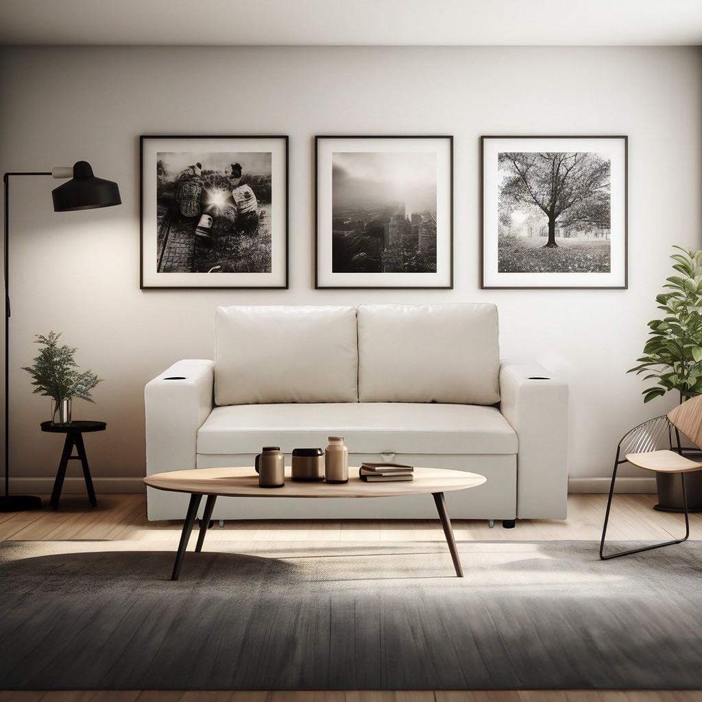 Koncept Furniture โซฟาเบด รุ่น Regal สีครีม (169x86x86 ซม.) แบรนด์ KONCEPT FURNITURE