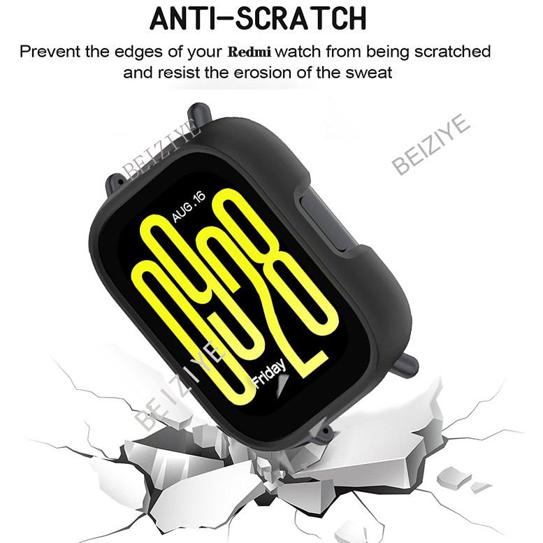 Pc นาฬิกาป้องกันกรณีสําหรับ Xiaomi Redmi Watch 5 Active Half Pack Hollowed Out ฝาครอบ PC Matte กันชนสําหรับ Redmi Watch 5 Lite