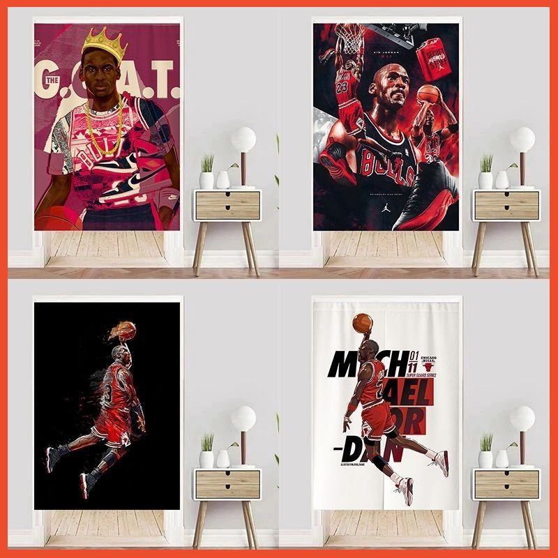 🌈door curtain NEW Michael Jordan Basketball Door Curtain Customized NBA Star Partition Curtain Half 