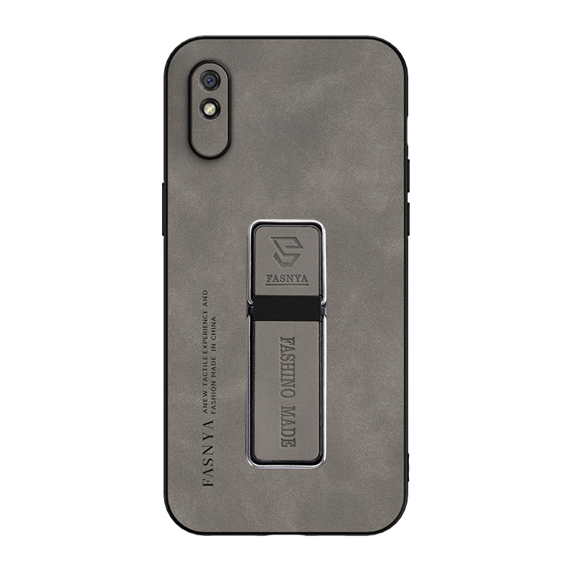 สําหรับ Redmi 9A เคสโทรศัพท์หนังนิ่มหนังแกะหรูหราพร้อมที่ยึดรถแม่เหล็กมัลติฟังก์ชั่น