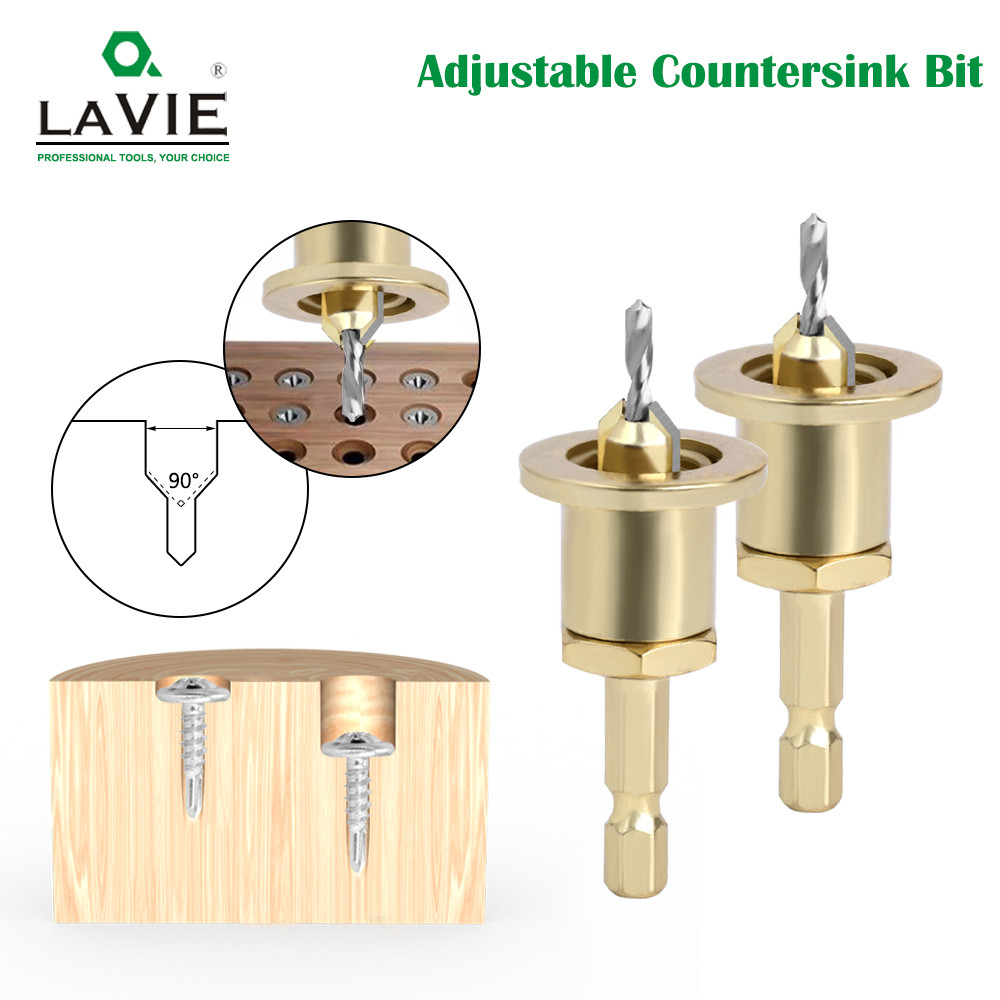 2 in 1 countersink ဒေါက်—ဝက်အူခေါင်းကို ဖုံးကွယ်နိုင် (အတိမ်အနက် ချိန်ညှိ) တင်းစတင်သတ္တုပေါင်း ဓါး