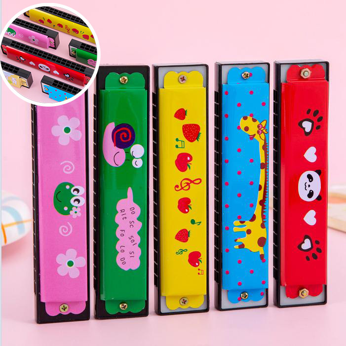 16 หลุม Double-Row โลหะ Harmonica เด็ก Harmonica เล่นเครื่องดนตรีของเล่นดนตรี YL257
