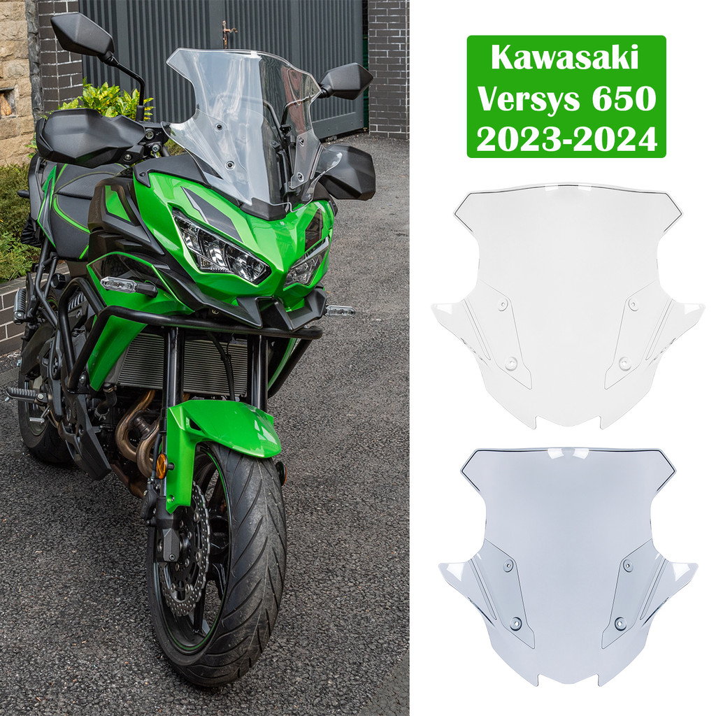 กระจกสําหรับ Kawasaki Versys 650 2023-2025 2024 PC Materia กระจก Motocycle ลม deflector Moto อุปกรณ์เสริมสวมใส่